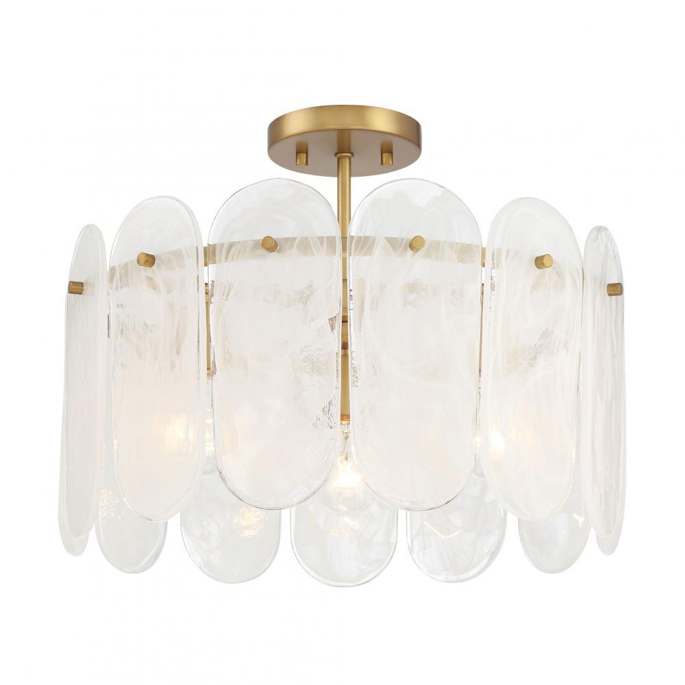Oldmill 18.25" 3-Light Semi Flush