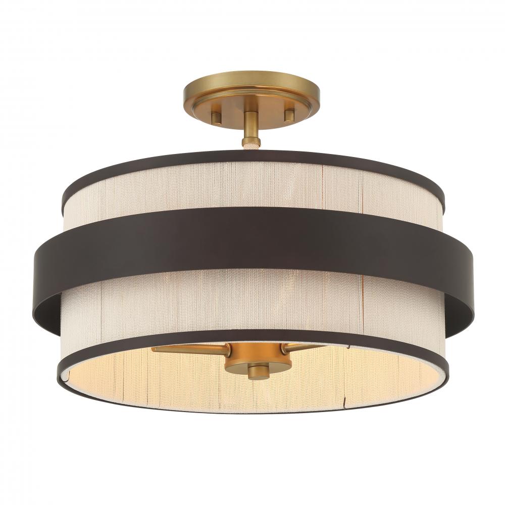 Harbor Wrap 16" 3-Light Semi Flush