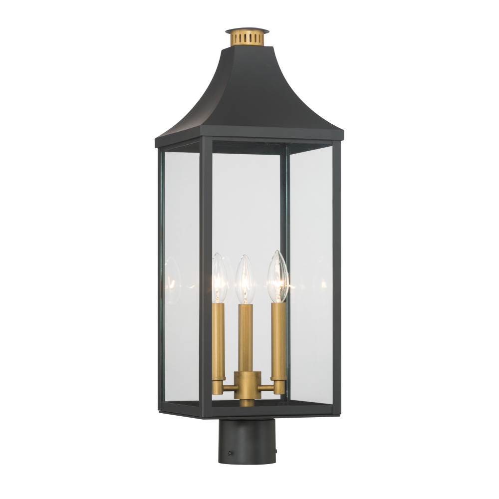 Hurstborne 25" High 3-Light Outdoor Post Lantern