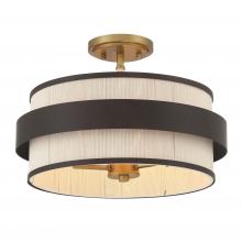Minka-Lavery 3685-886 - Harbor Wrap 16" 3-Light Semi Flush