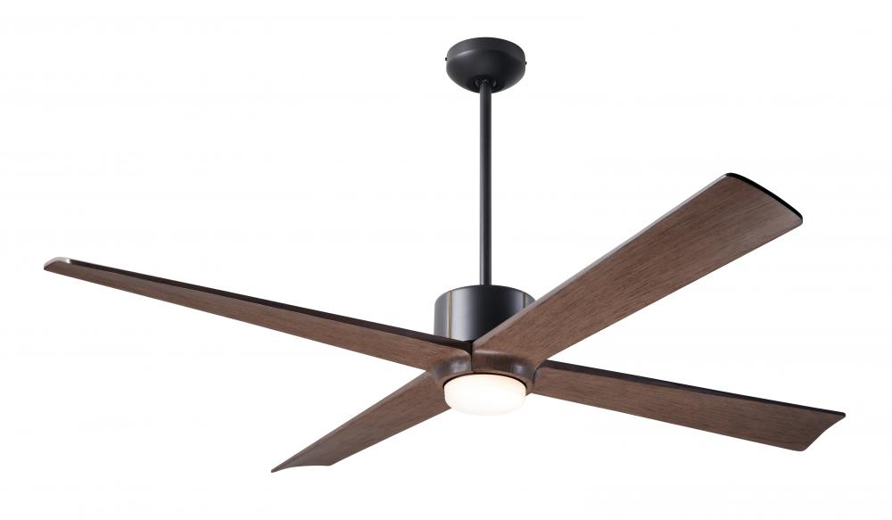 Nouveau DC Fan; Dark Bronze Finish w/ Brass; 56" Mahogany Blades; 17W LED; Remote Control