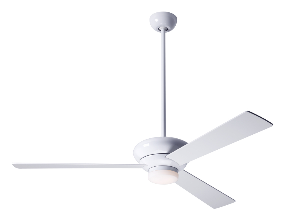 Altus Fan; Gloss White Finish; 42" Black Blades; 17W LED; Fan Speed and Light Control (3-wire)