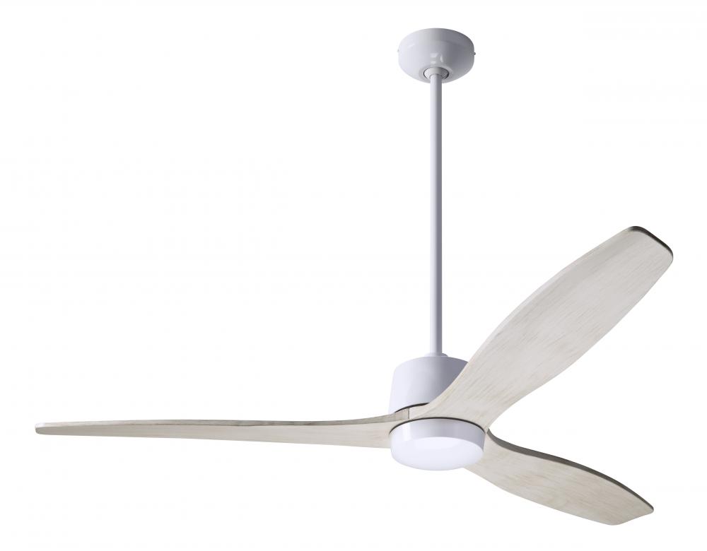 Arbor DC Fan; Gloss White Finish; 54" Whitewash Blades; No Light; Remote Control