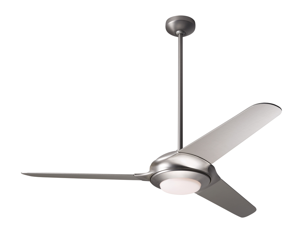 Flow Fan; Matte Nickel Finish; 52" White Blades; 20W LED; Fan Speed and Light Control (3-wire)