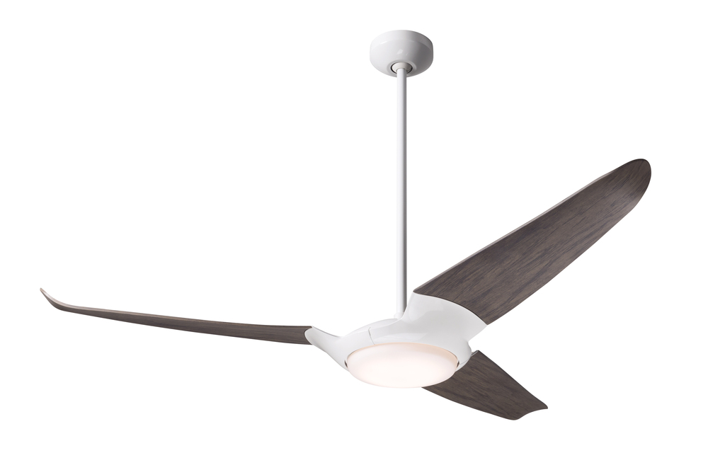 IC/Air (3 Blade ) Fan; Gloss White Finish; 56" Graywash Blades; 20W LED; Remote Control