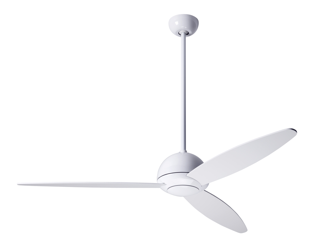 Plum Fan; Gloss White Finish; 52" Aluminum Blades; No Light; Fan Speed and Light Control (3-wire