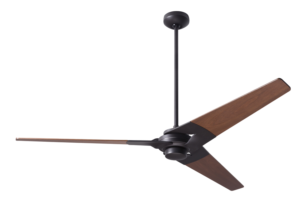 Torsion Fan; Dark Bronze Finish; 62" Mahogany Blades; No Light; Fan Speed and Light Control (3-w