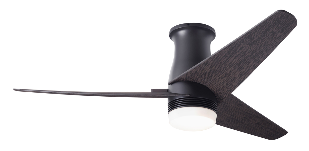 Velo Flush DC Fan; Dark Bronze Finish; 48" Ebony Blades; 17W LED; Wall/Remote Combo Control