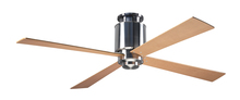 Modern Fan Co. LAP-FM-BN-50-MP-NL-001 - Lapa Flush Fan; Bright Nickel Finish; 50" Maple Blades; No Light; Fan Speed Control