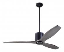 Modern Fan Co. LLX-DBBK-54-GY-NL-WC - LeatherLuxe DC Fan; Dark Bronze Finish with Black Leather; 54" Graywash Blades; No Light; Wall C