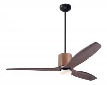 Modern Fan Co. LLX-DBTA-54-MG-271-RC - LeatherLuxe DC Fan; Dark Bronze Finish with Tan Leather; 54" Mahogany Blades; 17W LED