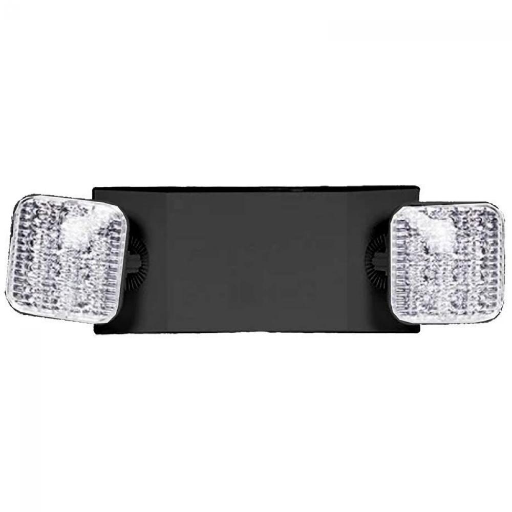 1.2WX2 LARGE-HOUSING DUAL-HEAD EMERGENCY LIGHT, 120/277V, BLACK