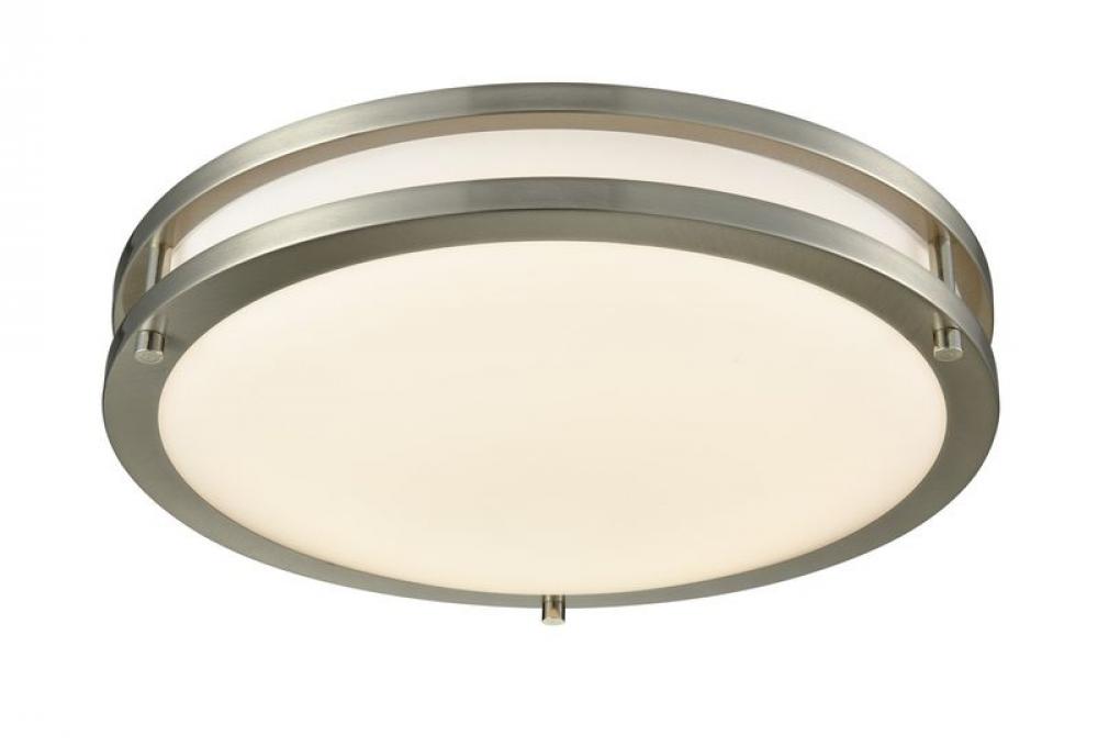 12in CEILING DRUM, BRUSHED NICKEL, 1100 LM, CCT SWITCH 30K/40K/50K