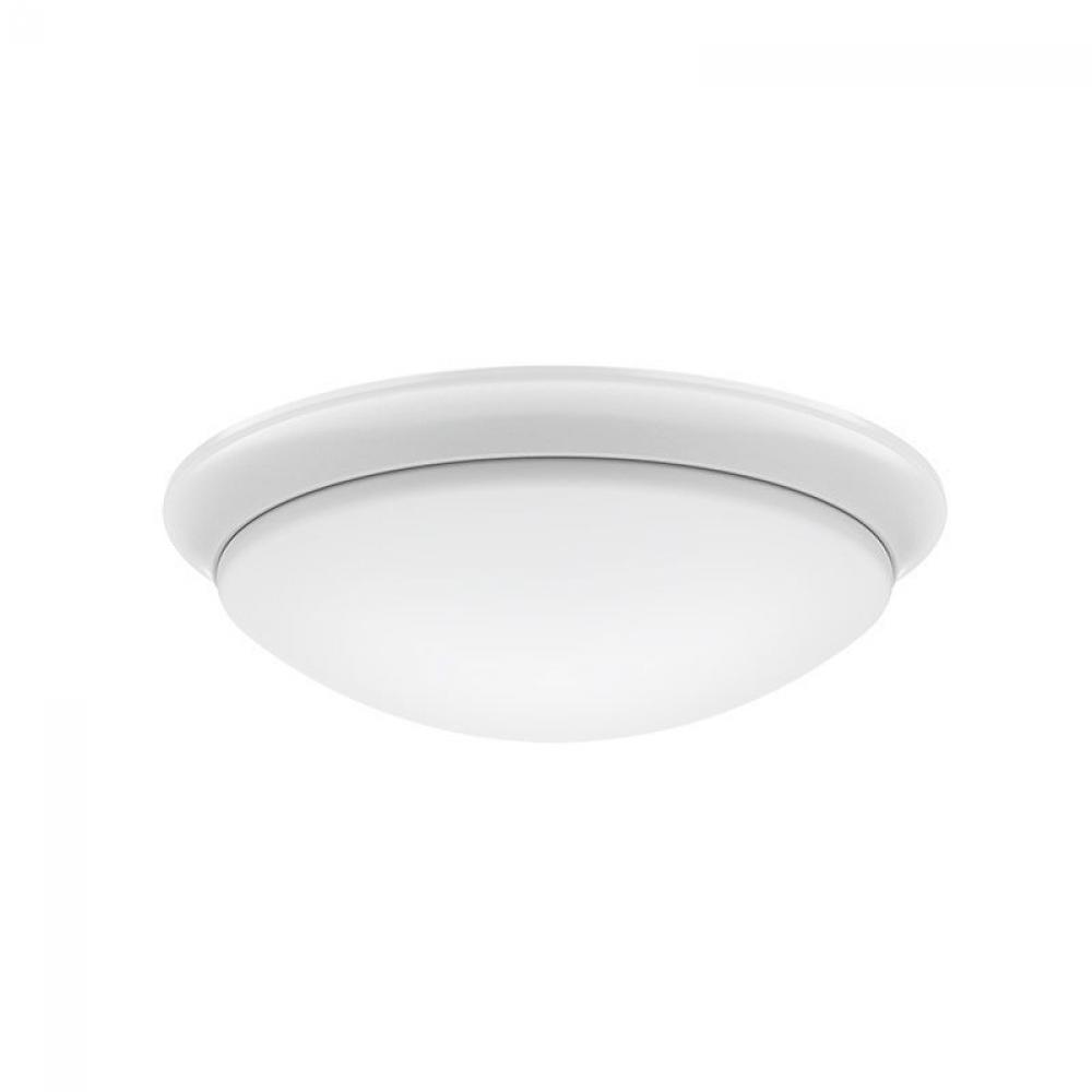 11in LED DOME FLUSH MOUNT 20W 1500LM 5CCT 27/30/35/40/50K 120V R80 DIM ES, ETL, FCC, WHT