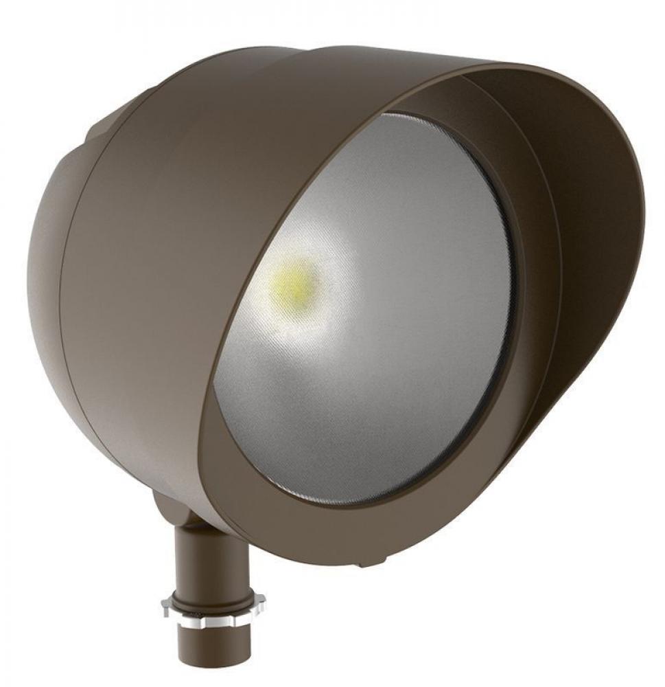 LED FLOOD 120-277V 12W 30K 90D BRONZE