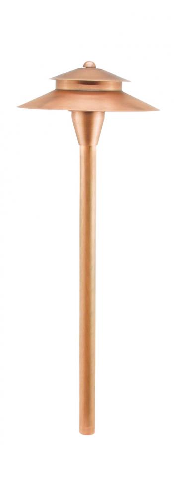 AREA LIGHT, 12V/50W MAX, SOLID BRASS, MR16, ANTIQUE COPPER, W/ 3FT. CABLE