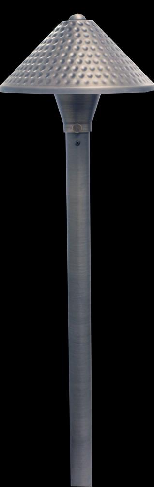 AREA LIGHT, SOLID BRASS, INTEGRATED LED AC/DC 3W WW, 3 FT. CABLE, AGED NICKEL