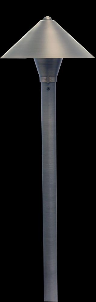 AREA LIGHT, SOLID BRASS, INTEGRATED LED AC/DC 3W WW, 3 FT. CABLE, AGED NICKEL