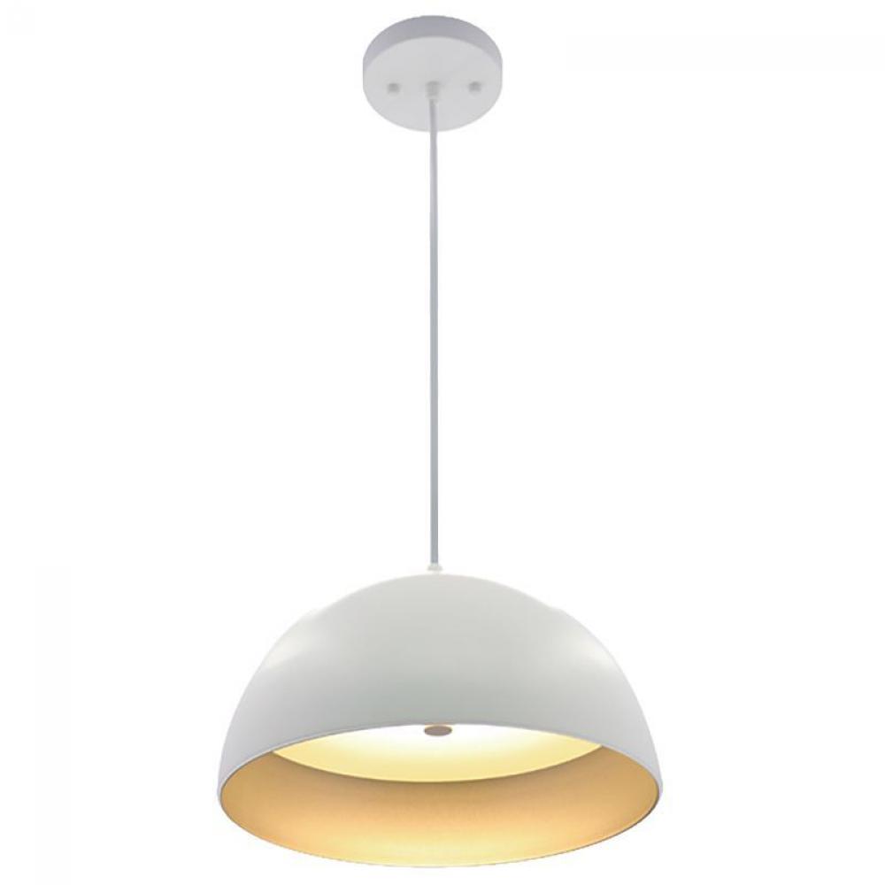 12in INTEGRATED LED MODERN DOME PENDANT 25W 1300LM C90 5CCT 27/30/35/40/50K WH/SIL