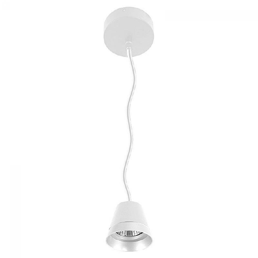 CONE PENDANT 3in DIA. 6FT ADJ. CORD 120-277V 6/9/12W 30/40/50K WHT
