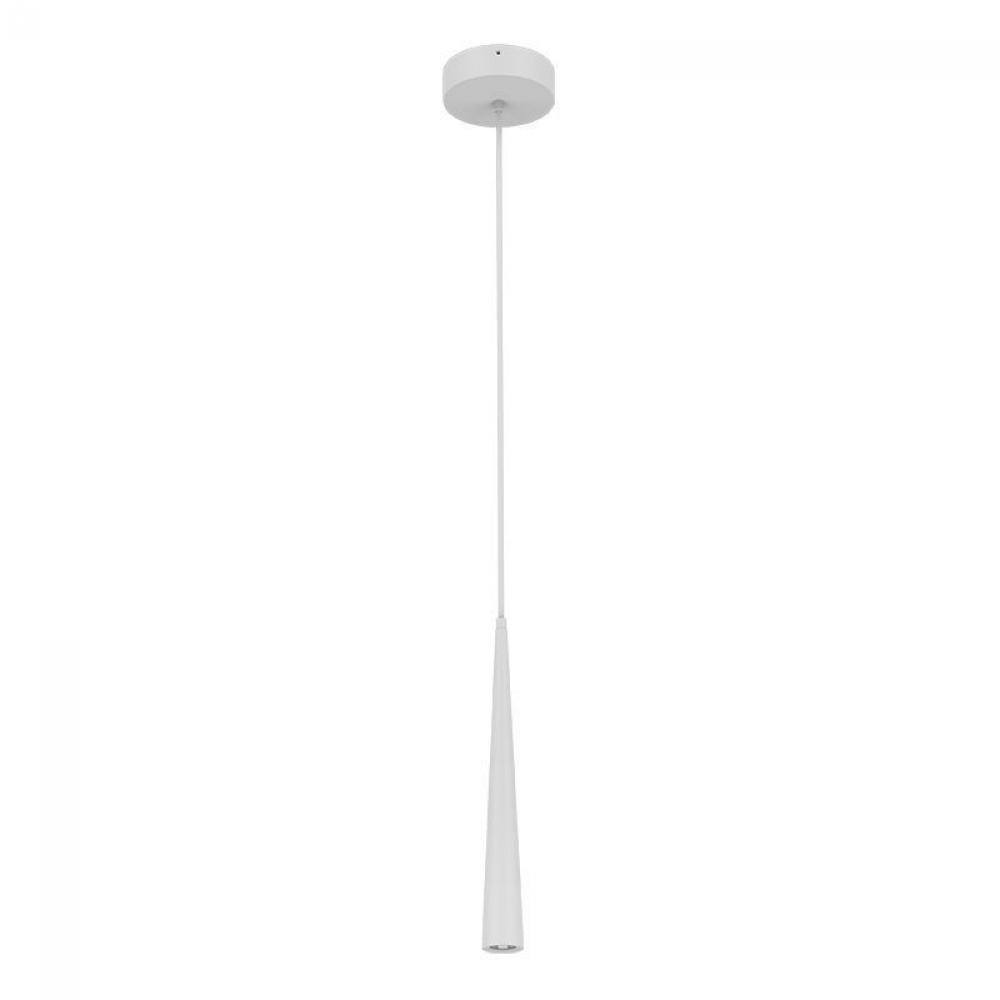 CONE-SHAPE PENDANT CYLINDER 16in X 2", 5FT CORD, SELECT 3/6/9W, 30/40/50K, 0-10V OR TRIAC, DAMP