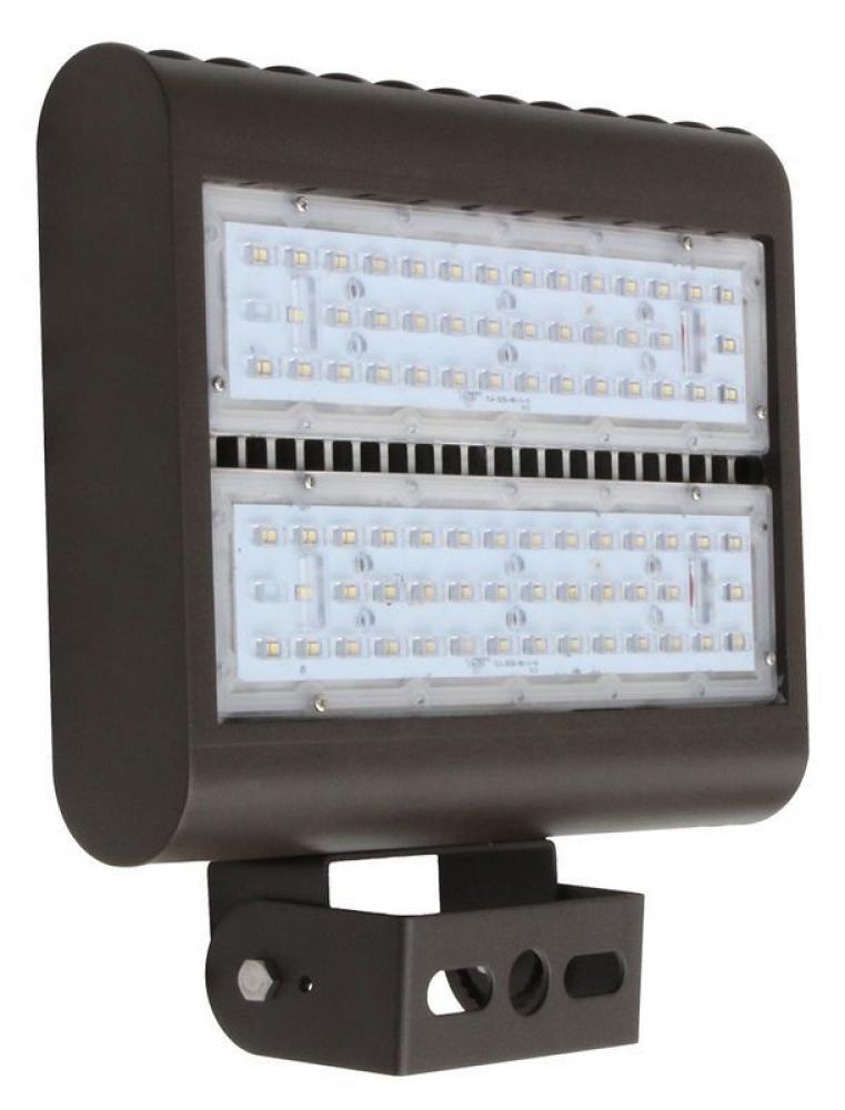 SLIM LED FLOOD, 100~277V, 80W, 8000LM, 3000K, Dark Bronze, IP65, UL, DLC, YOK