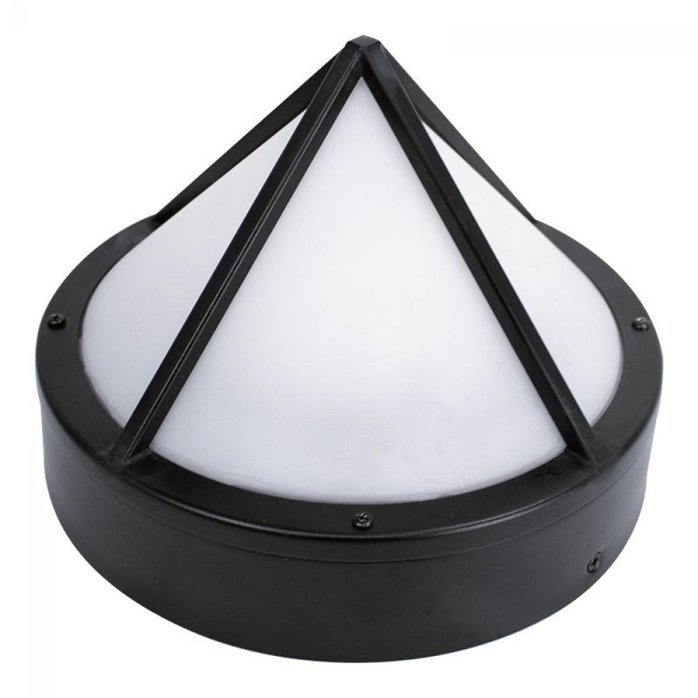 9in DIA. 12W COMMERCIAL-GRADE IP65 PIER-MOUNT LIGHT 30/40/50K 120-277V