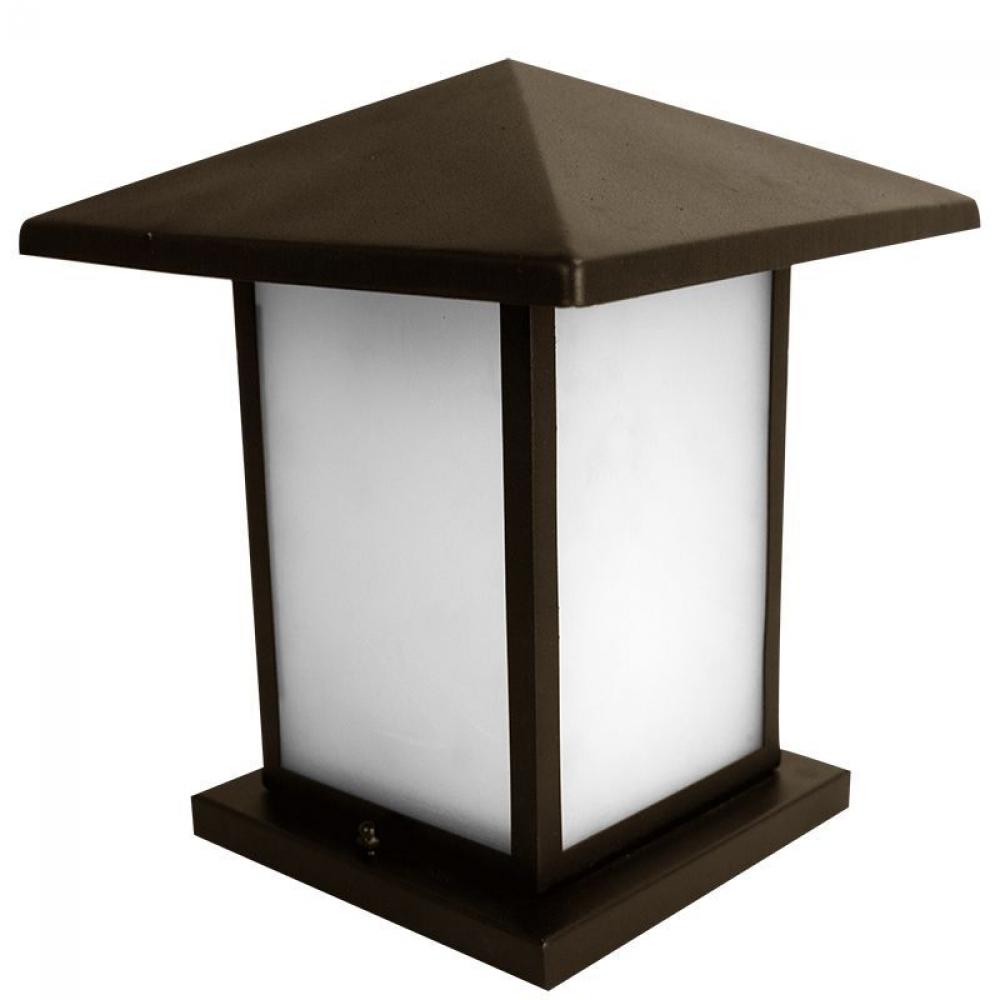 SMALL PIER-MOUNT 6in BASE 9in HEIGHT, 12W 30/40/50K OIL-RUBBED BRONZE