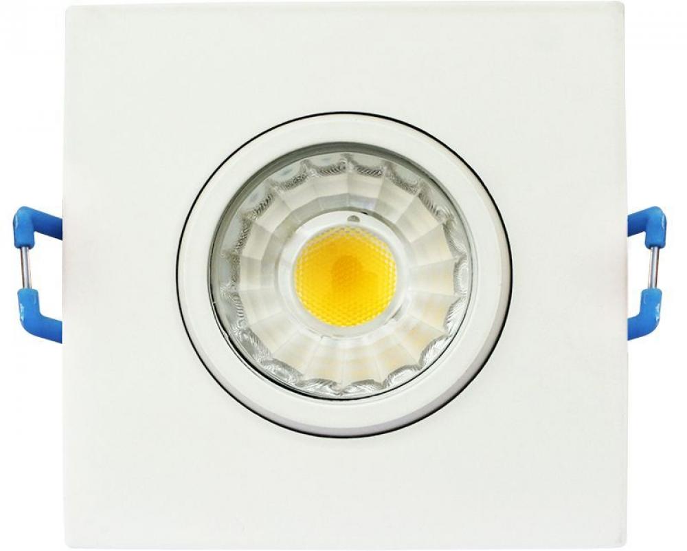 3" SQUARE ADJUSTABLE RECESSED LIGHT, 120V, 8W, 550LM, 3000K, CRI90, DIMMABLE