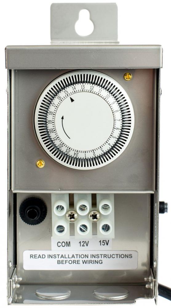 LANDSCAPE TRANSFORMER, STAINLESS, 75W DUAL TAP + TMR & PC