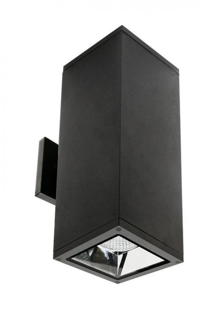 5in SQ WALL CYL. UP/DOWN LIGHT 40W 30K/40K/50K DUAL DIM. - BLACK