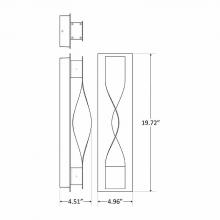 Westgate MFG C3 CRE-MP-08-40K-BR - LED WALL SCONCE LIGHT