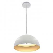 Westgate MFG C3 LCFD-20-MCT5-WS - 20in INTEGRATED LED MODERN DOME PENDANT 40W 2250LM C90 5CCT 27/30/35/40/50K WH/SIL