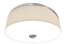 Westgate MFG C3 LCFF-18-MCT5-BN - INTEGRATED LED FABRIC DRUM 18in 30W 1800LM C90 5CCT 27/30/35/40/50K, BRUSHED NICKEL