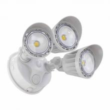 Westgate MFG C3 SL-30W-MCT-WH-D - 30W 3CCT 30/40/50K WHITE 3-HEADS DIMMABLE SECURITY/WALL LIGHT - NO SENSOR