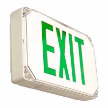 Westgate MFG C3 XT-WP-GG-EM - WET LOCATION LED EXIT SIGN, UNIVERSAL SINGLE/DOUBLE FACE, GREEN, GRAY HOUSING, 120/277V