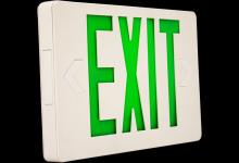 Westgate MFG C3 XTSL-GW - SUPER SLIM LED EXT SIGN - GREEN LETTERS - WHITE BODY 120/277 VOLTAGE