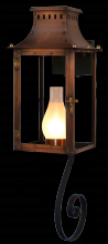The Coppersmith MS19E-HSI-BS - Market Street 19 Electric-Hurricane Shade-Bottom Scroll