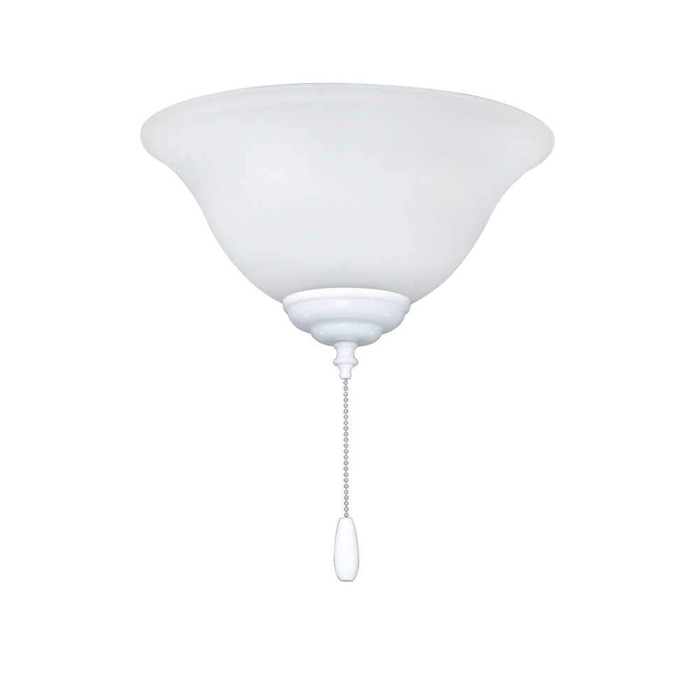 12" Wide Single Ceiling Light Kit with Alabaster Glass