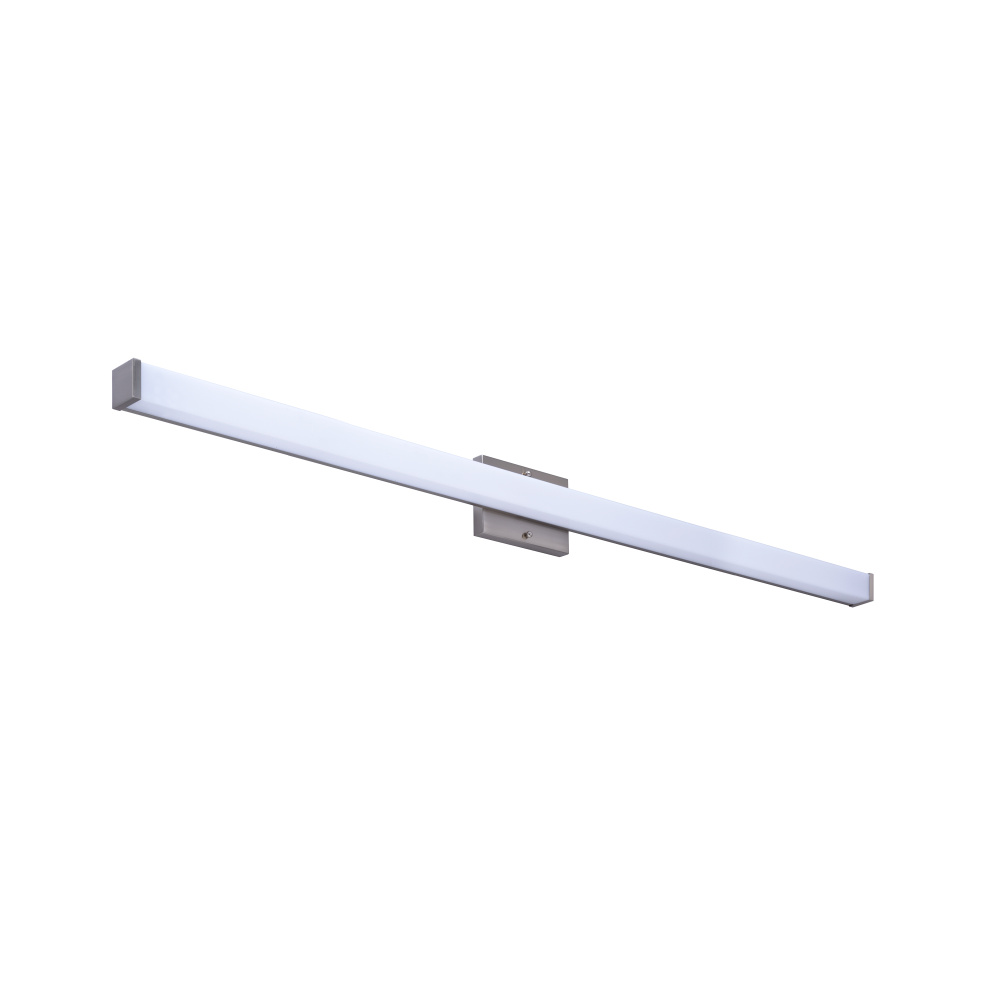 Lanning 48" LED Square Linear Vanity Light, Brushed Nickel