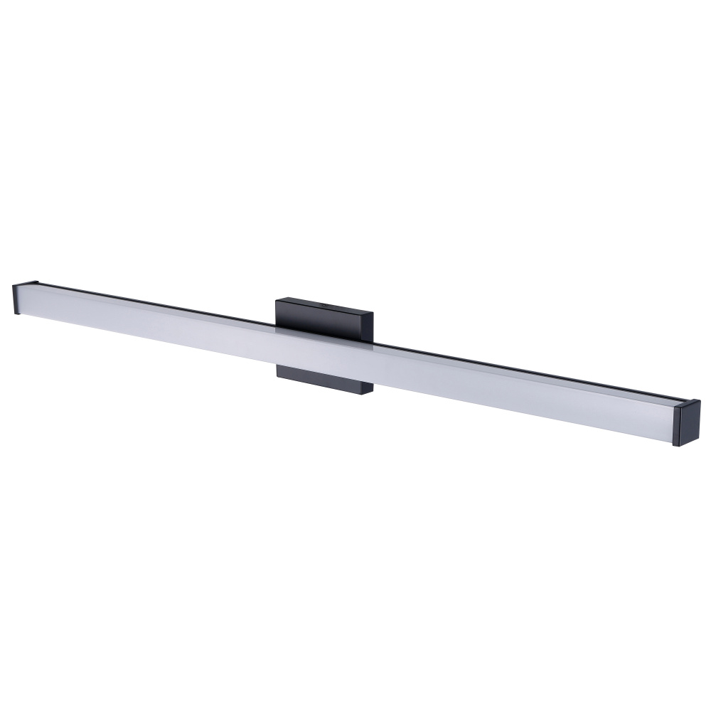 Lanning 48" LED Square Linear Vanity Light, Matte Black