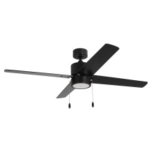 RP Lighting Plus Fans 1047LED-1MBK-MBK - Aldea IV 52" 4 Blade Indoor Ceiling Fan