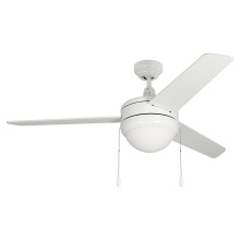 RP Lighting Plus Fans 1079WW-WW-E26-L - Contempo 50" 3 Blade Indoor Ceiling Fan