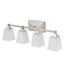 RP Lighting Plus Fans 4909BN-4 - Lexi 4-Light Frosted Glass Shade Vanity, Brushed Nickel
