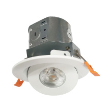 RP Lighting Plus Fans 8776WH-90-3K - Yancy 4” IC Rated, LED Recessed Adjustable Gimbal J-Box Downlight