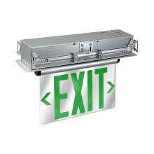 RP Lighting Plus Fans RXL34GBA - Hanover 14"Green LED Recessed Double-Face Exit Sign with Brushed Aluminum Housing