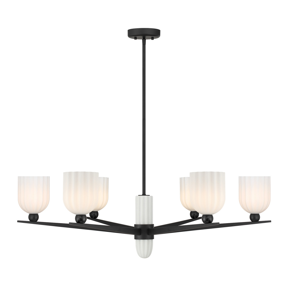 Collier 6-Light Chandelier in Matte Black