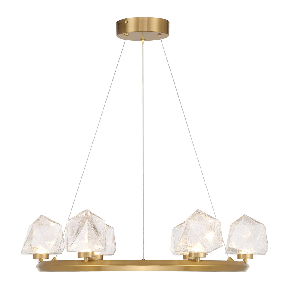 Castello 6-Light Chandelier in Warm Brass