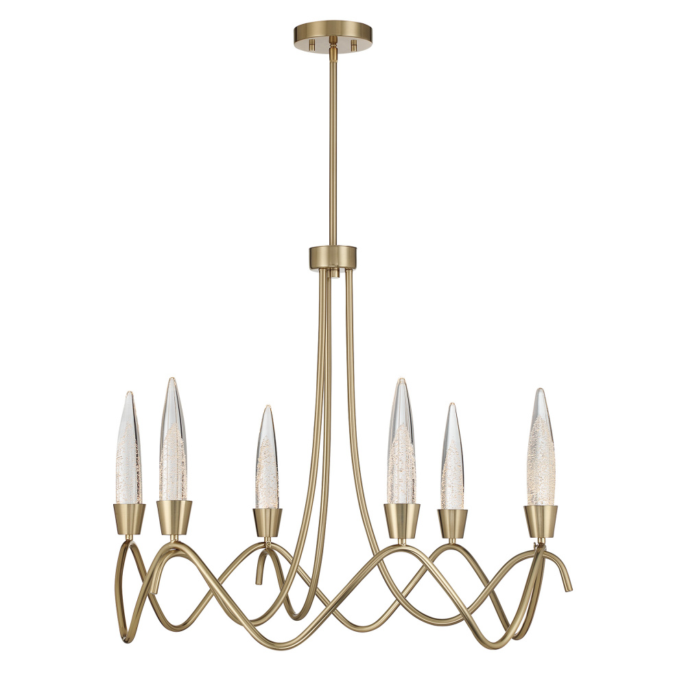 Sofia 6-Light Chandelier in Noble Brass