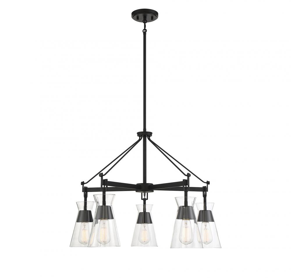 Lakewood 5-Light Chandelier in Matte Black